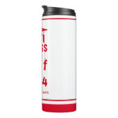 Klasse 2024 - Personalisierter Rotkehltherm Thermosbecher (Nach rechts gedreht)