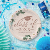 Klasse 2024: Pink Blush Floral Graduation Party Pappteller (Party)