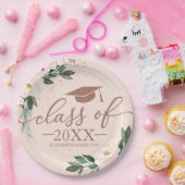Klasse 2024: Pink Blush Floral Graduation Party Pappteller (Party)