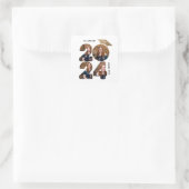 Klasse 2024 quadratischer aufkleber (Tasche)