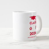Klasse 2024 - Roter Abschluss Jumbo-Tasse (Vorderseite Rechts)