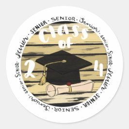 Klasse 2024 runder aufkleber