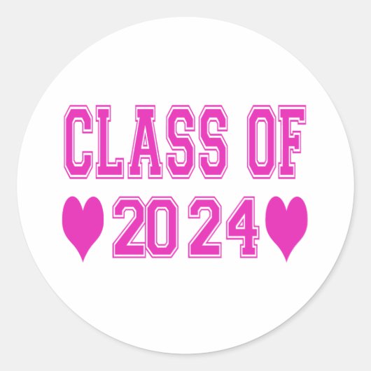 Klasse 2024 runder aufkleber (Vorderseite)