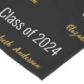 Klasse 2024: Schwarz-weiß und Gold Kurzer Tischläufer (Ecke)