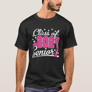 Klasse 2024 Senior 24 Girls Women Funny Graduati T-Shirt