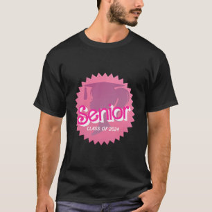 Klasse 2024 Senior Pink Retro Classic Girl Grad T-Shirt