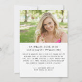 Klasse 2024: TREIBEN NACH FOTO-Absolventen Einladung (Rückseite)