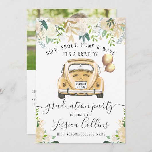 Klasse 2024: TREIBEN NACH FOTO-Absolventen Einladung (Vorne/Hinten)