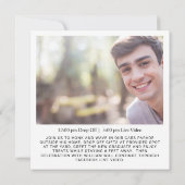 Klasse 2024: TREIBEN NACH FOTO-Absolventen Einladung (Rückseite)