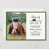 Klasse 2024 Typografy Graduate Foto Abschluss Ankündigung (Vorderseite)