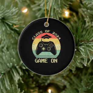 Klasse 2024: Video-Gamer-Spiel in gehobener Qualit Keramik Ornament