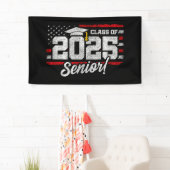 Klasse 2025 Abschluss American Flag Senior 2025 Banner (Insitu)