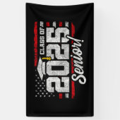 Klasse 2025 Abschluss American Flag Senior 2025 Banner (Vertikal)