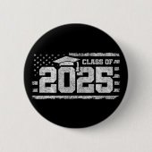 Klasse 2025 Abschluss American Flag Senior 2025 Button (Vorderseite)