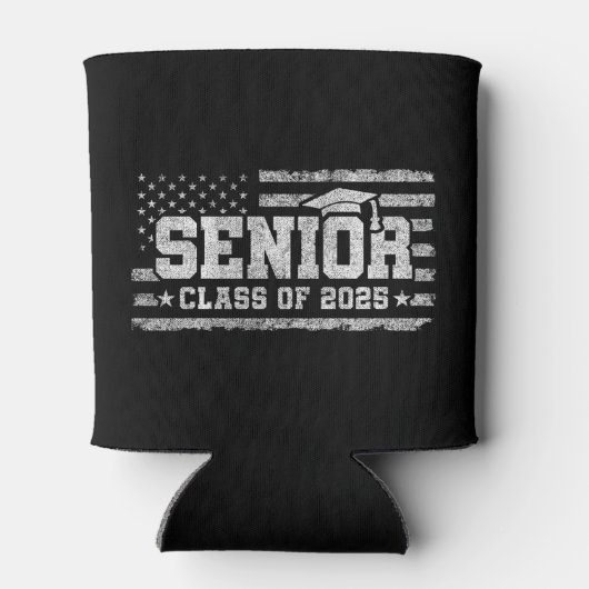 Klasse 2025 Abschluss American Flag Senior 2025 Dosenkühler (Rückseite)