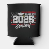 Klasse 2025 Abschluss American Flag Senior 2025 Dosenkühler (Vorderseite)