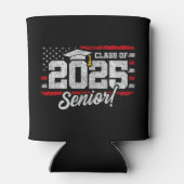 Klasse 2025 Abschluss American Flag Senior 2025 Dosenkühler (Rückseite)