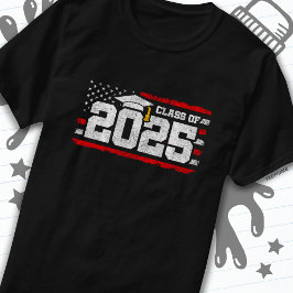 Klasse 2025 Abschluss American Flag Senior 2025 T-Shirt