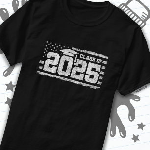 Klasse 2025 Abschluss American Flag Senior 2025 T-Shirt
