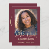 Klasse 2025 Abschluss Ankündigung & Einladung (Vorne/Hinten)