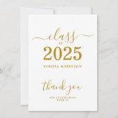 Klasse 2025 Abschluss Dankeschön Karte (Vorderseite)