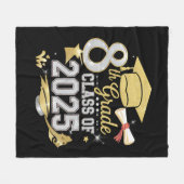 Klasse 2025 Abschluss Fleecedecke (Vorderseite (Horizontal))