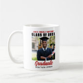 Klasse 2025 Abschluss Foto Red Script Graduate Kaffeetasse (Links)