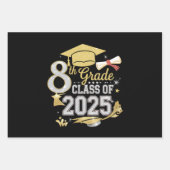Klasse 2025 Abschluss Geschenkpapier Set (Vorderseite)