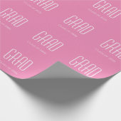 Klasse 2025 Abschluss Gift Girly Pink Geschenkpapier (Ecke)