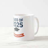 Klasse 2025 Abschluss Glückwunsch Geschenk Kaffeetasse (VorderseiteRechts)