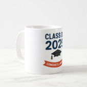 Klasse 2025 Abschluss Glückwunsch Geschenk Kaffeetasse (Vorderseite Links)