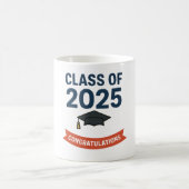 Klasse 2025 Abschluss Glückwunsch Geschenk Kaffeetasse (Mittel)