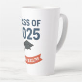 Klasse 2025 Abschluss Glückwunsch Geschenk Milchtasse (Rechte Ecke)