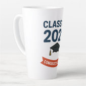 Klasse 2025 Abschluss Glückwunsch Geschenk Milchtasse (Linke Ecke)