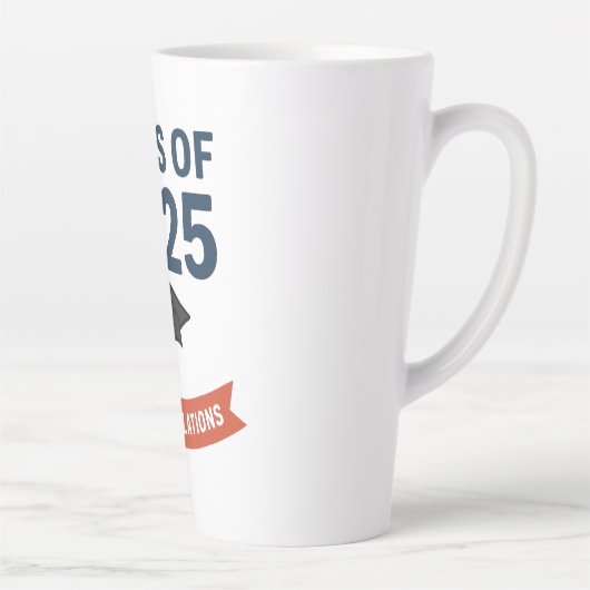 Klasse 2025 Abschluss Glückwunsch Geschenk Milchtasse (Rechts)