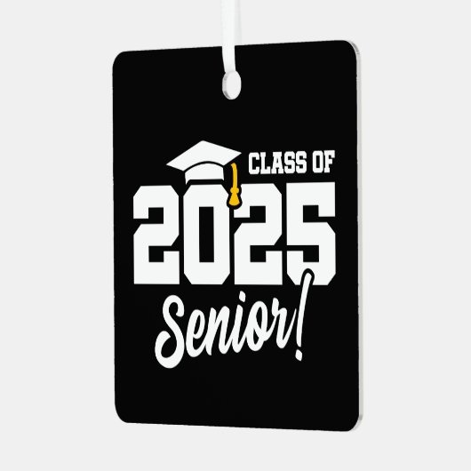 Klasse 2025 Abschluss Graduate Senior 2025 Ornament Aus Metall (Vorderseite links)