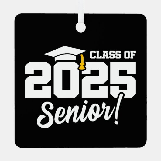 Klasse 2025 Abschluss Graduate Senior 2025 Ornament Aus Metall (Rückseite)