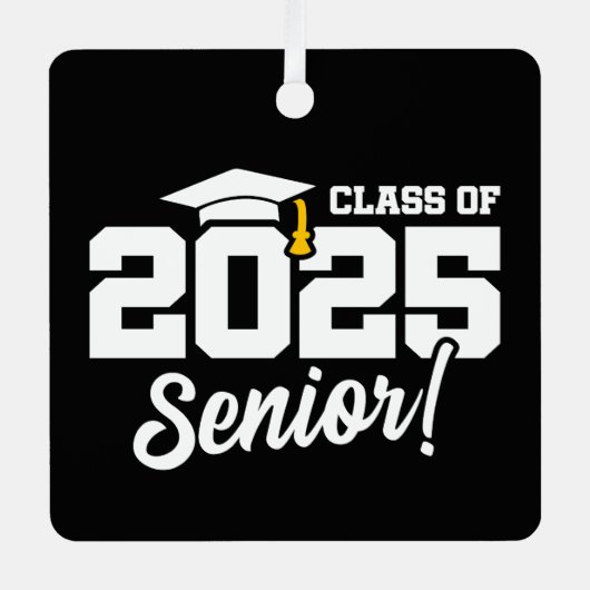 Klasse 2025 Abschluss Graduate Senior 2025 Ornament Aus Metall (Vorderseite)