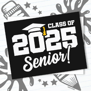Klasse 2025 Abschluss Graduate Senior 2025 Postkarte