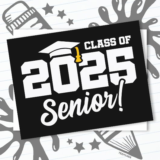 Klasse 2025 Abschluss Graduate Senior 2025 Postkarte