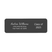 Klasse 2025 Abschluss Grau Rücksendeadresse (Vorne)