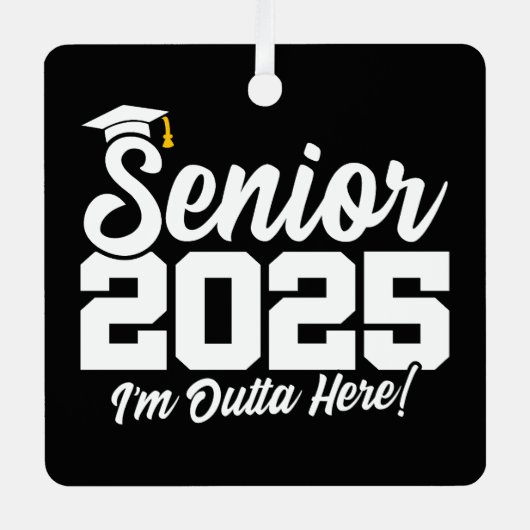Klasse 2025 Abschluss High School Senior 2025 Ornament Aus Metall (Vorderseite)
