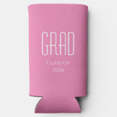 Klasse 2025 Abschluss Minimalistisch rosa Selters Dosenkühler (Rückseite)