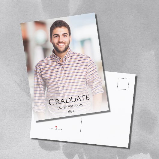 Klasse 2025 Abschluss Modernes Foto Ankündigungspostkarte