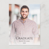 Klasse 2025 Abschluss Modernes Foto Ankündigungspostkarte (Vorderseite)