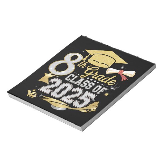 Klasse 2025 Abschluss Notizblock (Rotiert)