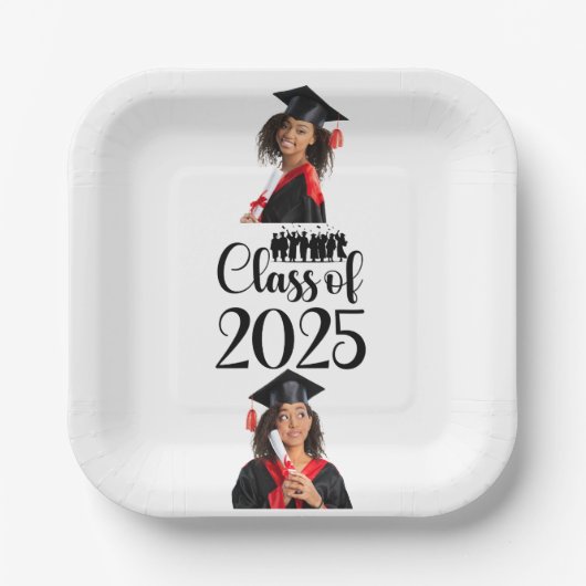 Klasse 2025 Abschluss Personalisiert Pappteller (Vorderseite)