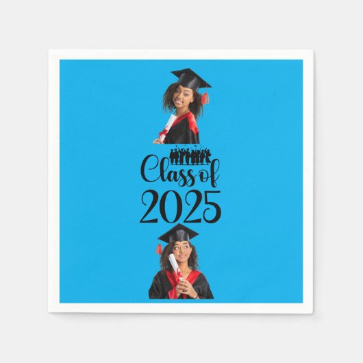 Klasse 2025 Abschluss Personalisiert Serviette (Vorderseite)