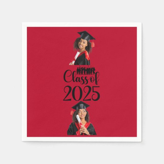 Klasse 2025 Abschluss Personalisiert Serviette (Vorderseite)