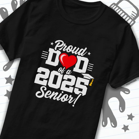 Klasse 2025 Abschluss Proud Vater Senior 2025 T-Shirt